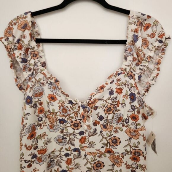 Ultra Flirt Womens Juniors Emma Cap Sleeve Mini Floral Dress Size XL - Picture 8 of 10